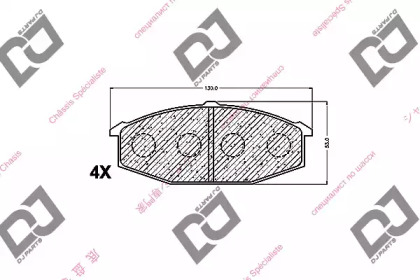 Комплект тормозных колодок DJ PARTS BP1232